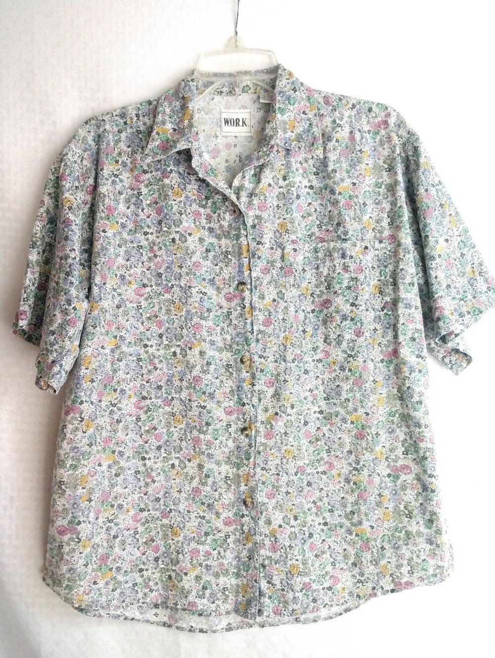 Super Cute Vintage Women's Floral Camp Shirt Ditzy Multicolor Cottagecore Medium